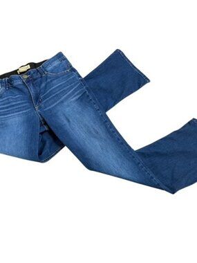 Democracy Ab Technology Flare Jeans Womens Size 12 Medium Wash Stretch Stretchy